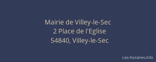 Mairie de Villey-le-Sec