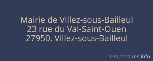 Mairie de Villez-sous-Bailleul
