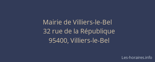 Mairie de Villiers-le-Bel