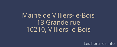 Mairie de Villiers-le-Bois