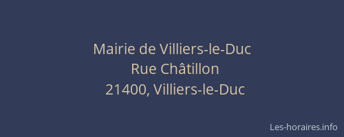 Mairie de Villiers-le-Duc