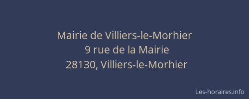 Mairie de Villiers-le-Morhier