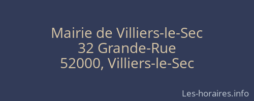 Mairie de Villiers-le-Sec