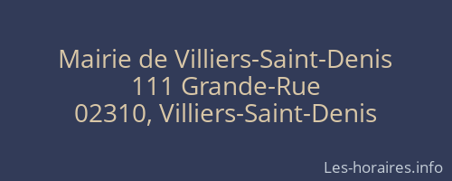 Mairie de Villiers-Saint-Denis