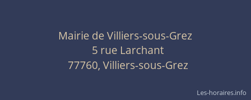 Mairie de Villiers-sous-Grez