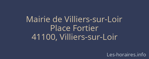 Mairie de Villiers-sur-Loir