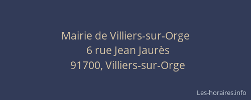 Mairie de Villiers-sur-Orge