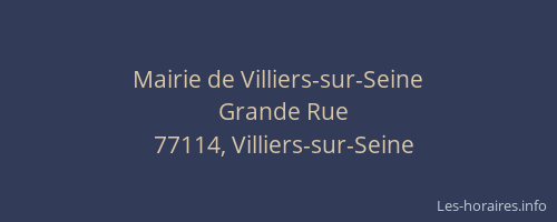 Mairie de Villiers-sur-Seine