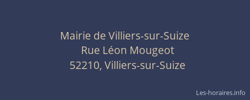 Mairie de Villiers-sur-Suize