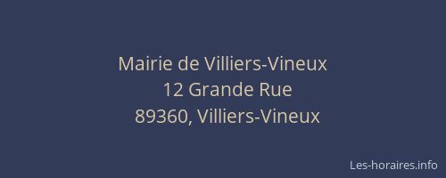 Mairie de Villiers-Vineux