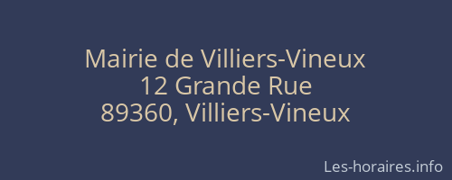Mairie de Villiers-Vineux
