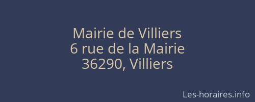 Mairie de Villiers