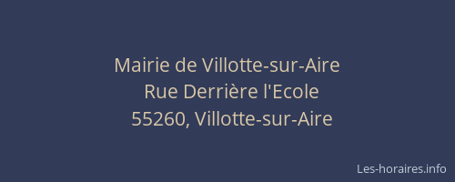 Mairie de Villotte-sur-Aire