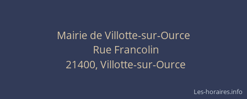 Mairie de Villotte-sur-Ource