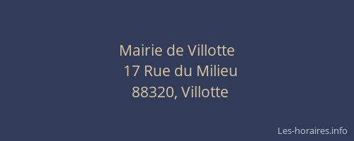 Mairie de Villotte