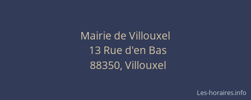 Mairie de Villouxel