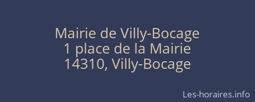 Mairie de Villy-Bocage