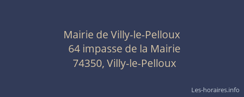 Mairie de Villy-le-Pelloux