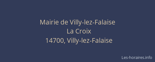 Mairie de Villy-lez-Falaise