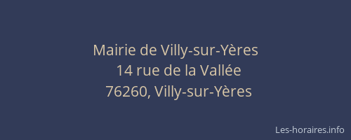 Mairie de Villy-sur-Yères