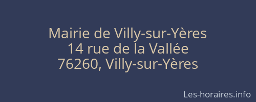 Mairie de Villy-sur-Yères