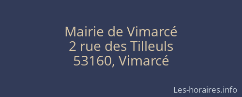Mairie de Vimarcé
