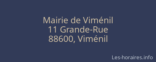 Mairie de Viménil