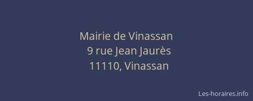 Mairie de Vinassan