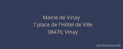 Mairie de Vinay