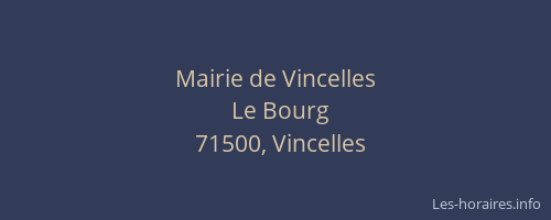 Mairie de Vincelles