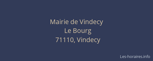 Mairie de Vindecy