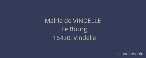 Mairie de VINDELLE
