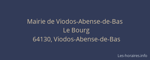 Mairie de Viodos-Abense-de-Bas