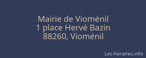 Mairie de Vioménil