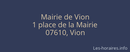 Mairie de Vion