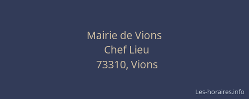 Mairie de Vions