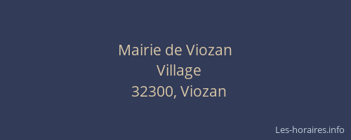 Mairie de Viozan