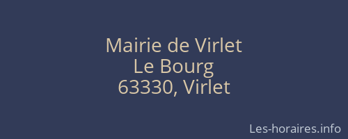 Mairie de Virlet