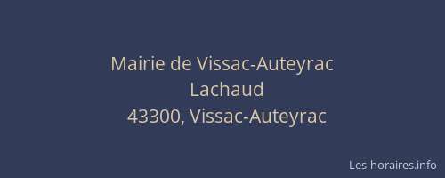 Mairie de Vissac-Auteyrac