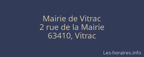Mairie de Vitrac