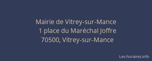 Mairie de Vitrey-sur-Mance