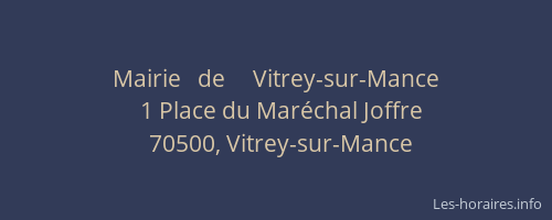 Mairie   de     Vitrey-sur-Mance