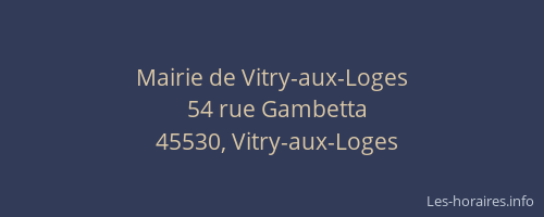 Mairie de Vitry-aux-Loges