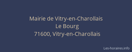 Mairie de Vitry-en-Charollais