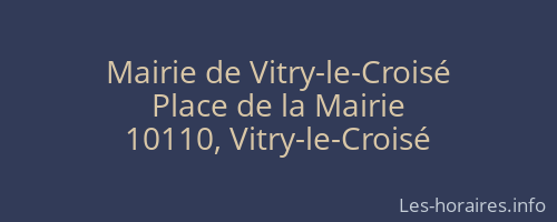 Mairie de Vitry-le-Croisé