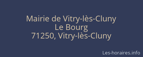 Mairie de Vitry-lès-Cluny