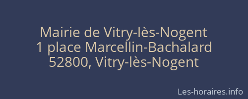 Mairie de Vitry-lès-Nogent