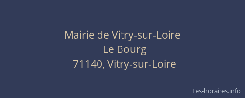 Mairie de Vitry-sur-Loire