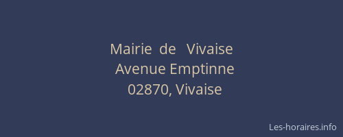 Mairie  de   Vivaise