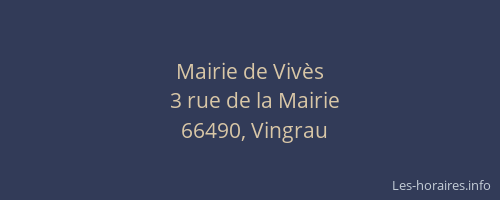 Mairie de Viv&egrave;s